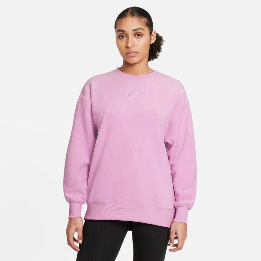 Nike Therma Women's Fleece Training Top Over Sized Fit XL - Pink  CU6101-680
